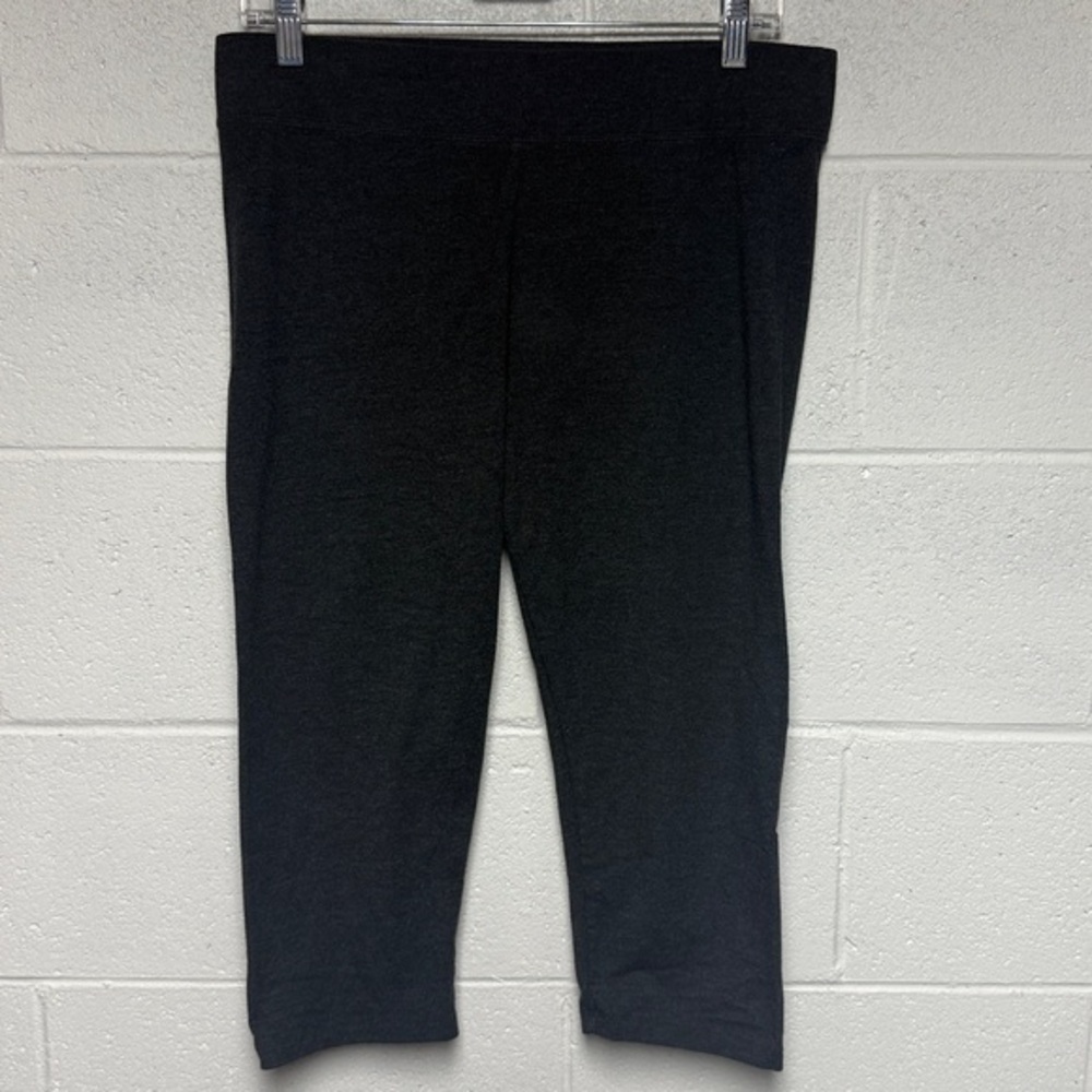 Sonoma Goods For Life Women Charcoal Gray Cropped Leggings Capri Size L NWOT